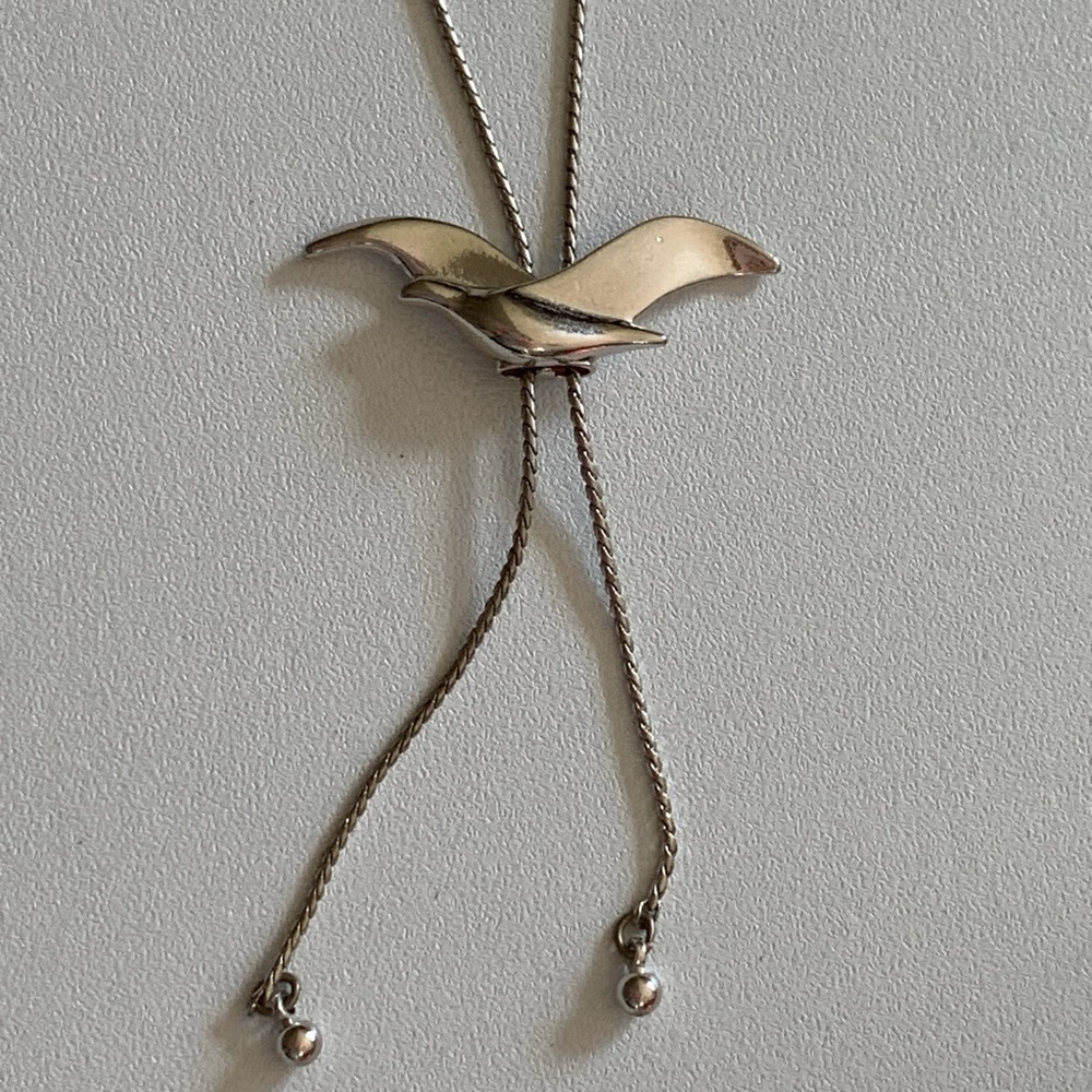 Vintage Avon bolo style seagull necklace